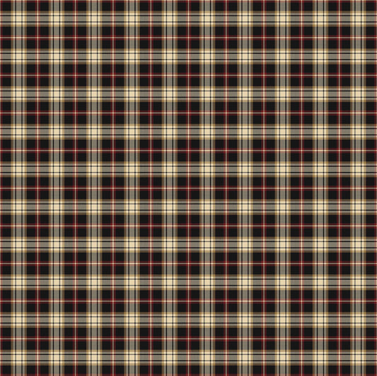 Cat Tales by Charles Wysocki & Deborah Edwards Plaid Large Beige 24532-12 Cotton Woven Fabric