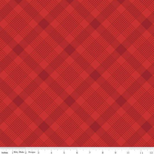 Falling in Love by Dani Mogstad Plaid Red     C11285-RED Cotton Woven Fabric