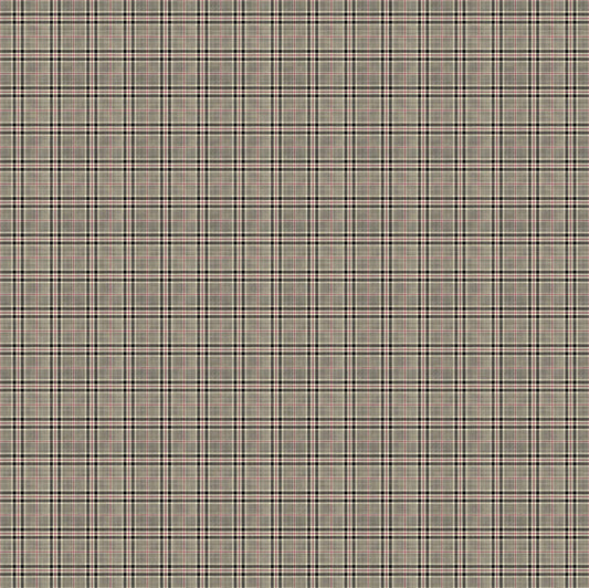Cat Tales by Charles Wysocki & Deborah Edwards Plaid Small Beige 24533-12 Cotton Woven Fabric
