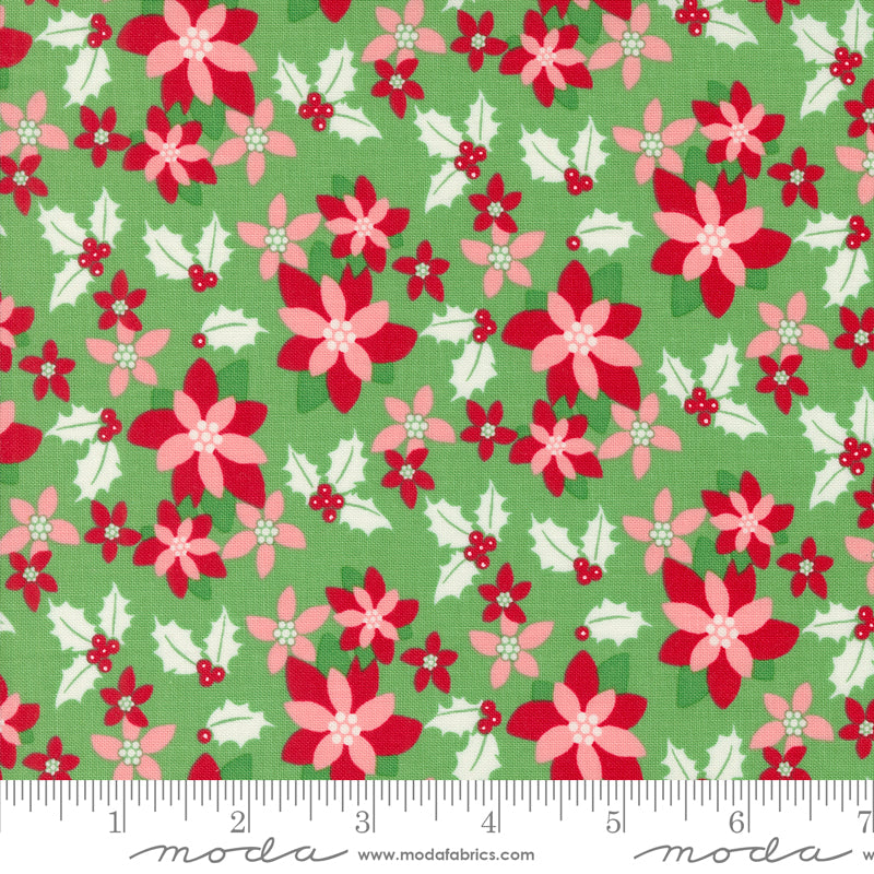 Kitty Christmas by Urban Chiks Poinsettia Holly    31201.15 Cotton Woven Fabric