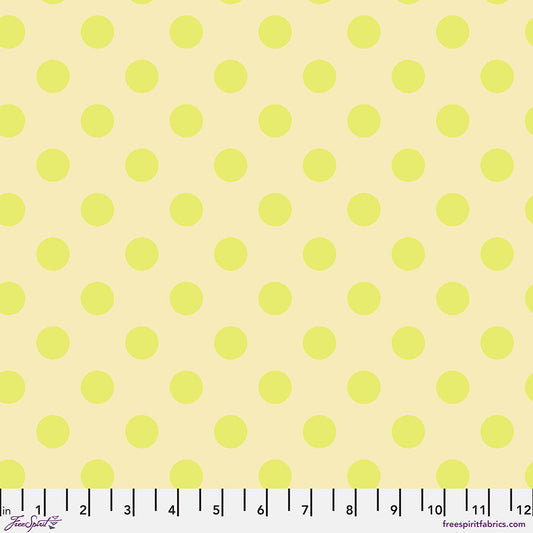 Neon True Colors by Tula Pink Pom Poms Moonbeam    PWTP118.MOONBEAM Cotton Woven Fabric