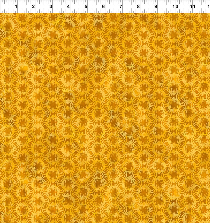 Sunshine by Jason Yenter  Poofs Gold 7ss-1 Cotton Woven Fabric