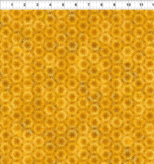 Sunshine by Jason Yenter Poofs Gold 7ss-1 Cotton Woven Fabric