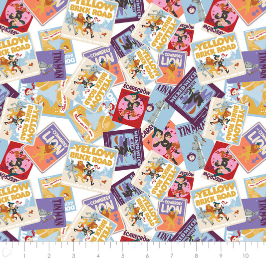 Licensed Wizard of Oz II Postcards 23180302-01 Cotton Woven Fabric