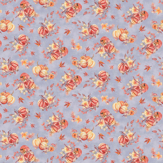 Night Owls by Kathleen Francour Pumpkin LIlac 6986-55 Cotton Woven Fabric