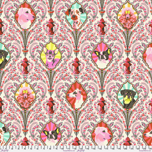 Besties by Tula Pink Puppy Dog Eyes Blossom Metallic    PWTP213.BLOSSOM Cotton Woven Fabric