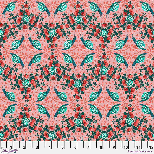 Land Art 2 by Odile Bailloeul Rain Dance PWOB064.ROSE Cotton Woven Fabric