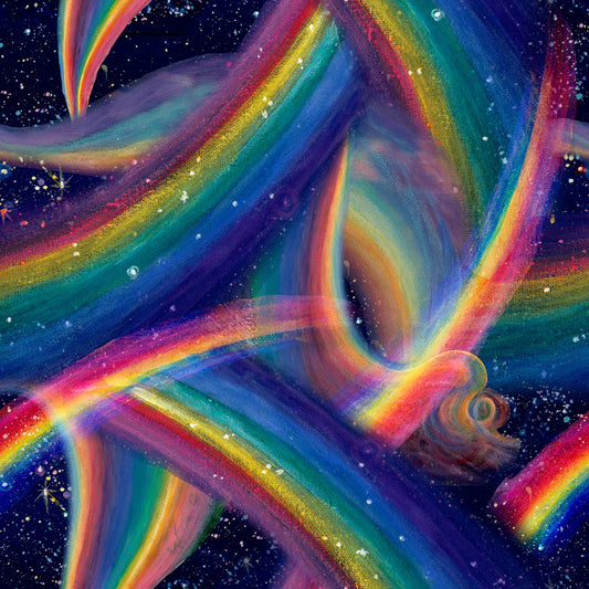 World of Wonder by Josephine Wall Rainbow 18688-MLT Cotton Woven Fabric