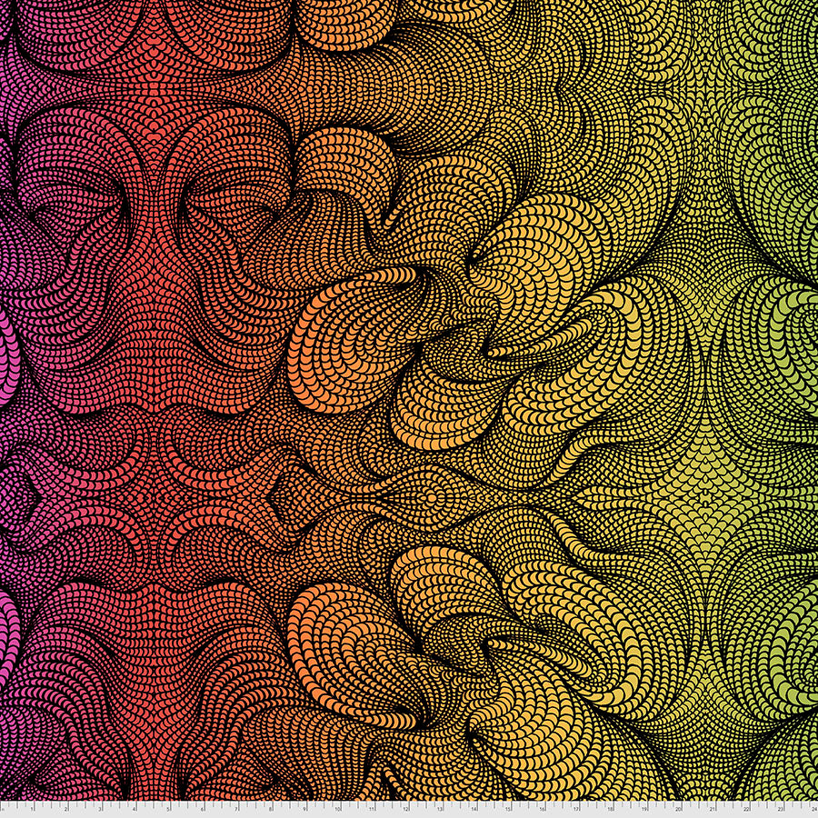BioGeo2 by Adrienne Leban Rainbow Bio PWAL013.MULTI Cotton Woven Fabric