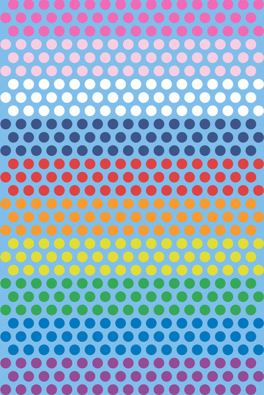 Love is Love Rainbow Dot Blue 8943C Cotton Woven Fabric