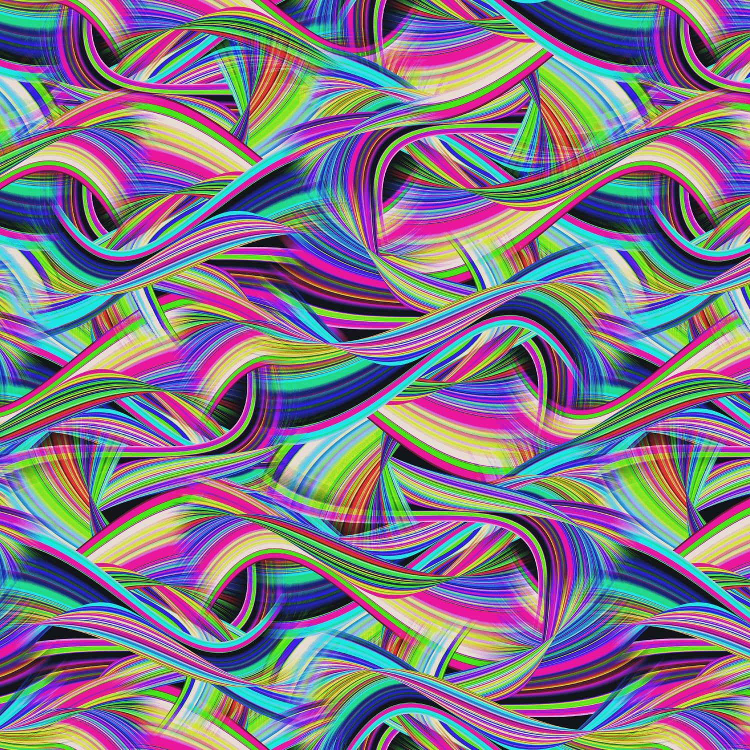 Disco-Tech Rainbow Ribbons 6927-75 Cotton Woven Fabric – The Fabric ...