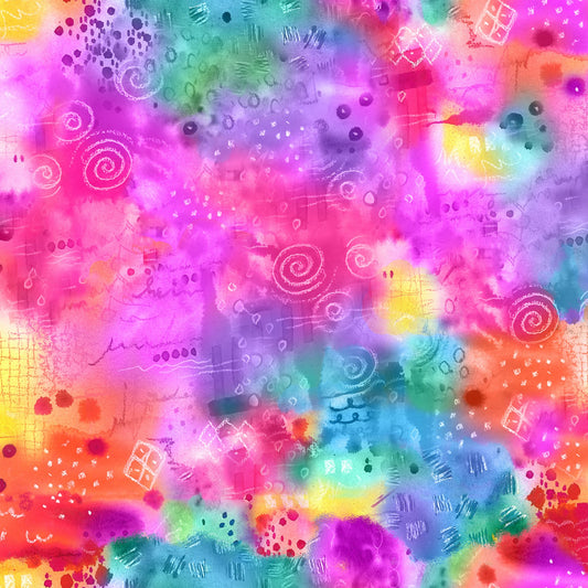 Good Vibes Rainbow U5090H-181 Cotton Woven Fabric