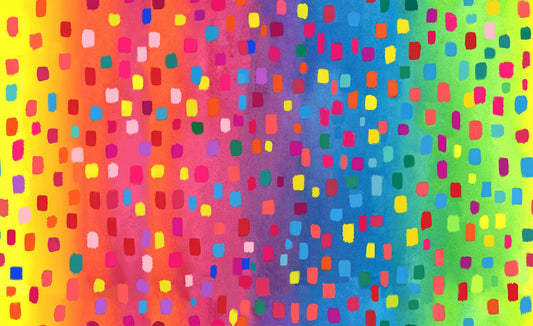 Good Vibes Rainbow U5092H-181 Cotton Woven Fabric