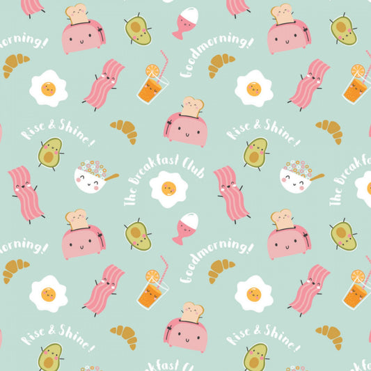 Rise & Shine by Puck Selders Rise & Shine Lt Blue 89210402-1 Cotton Woven Fabric