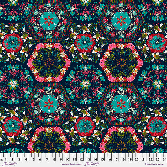 Land Art 2 by Odile Bailloeul Rounds PWOB065.NAVY Cotton Woven Fabric