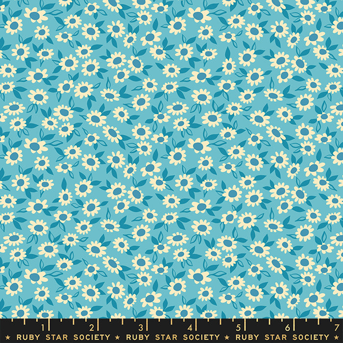 Stay Gold by Melody Miller of Ruby Star Society RS0023-15 Turquoise Cotton Woven Fabric