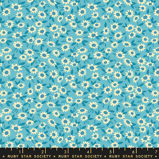 Stay Gold by Melody Miller of Ruby Star Society RS0023-15 Turquoise Cotton Woven Fabric