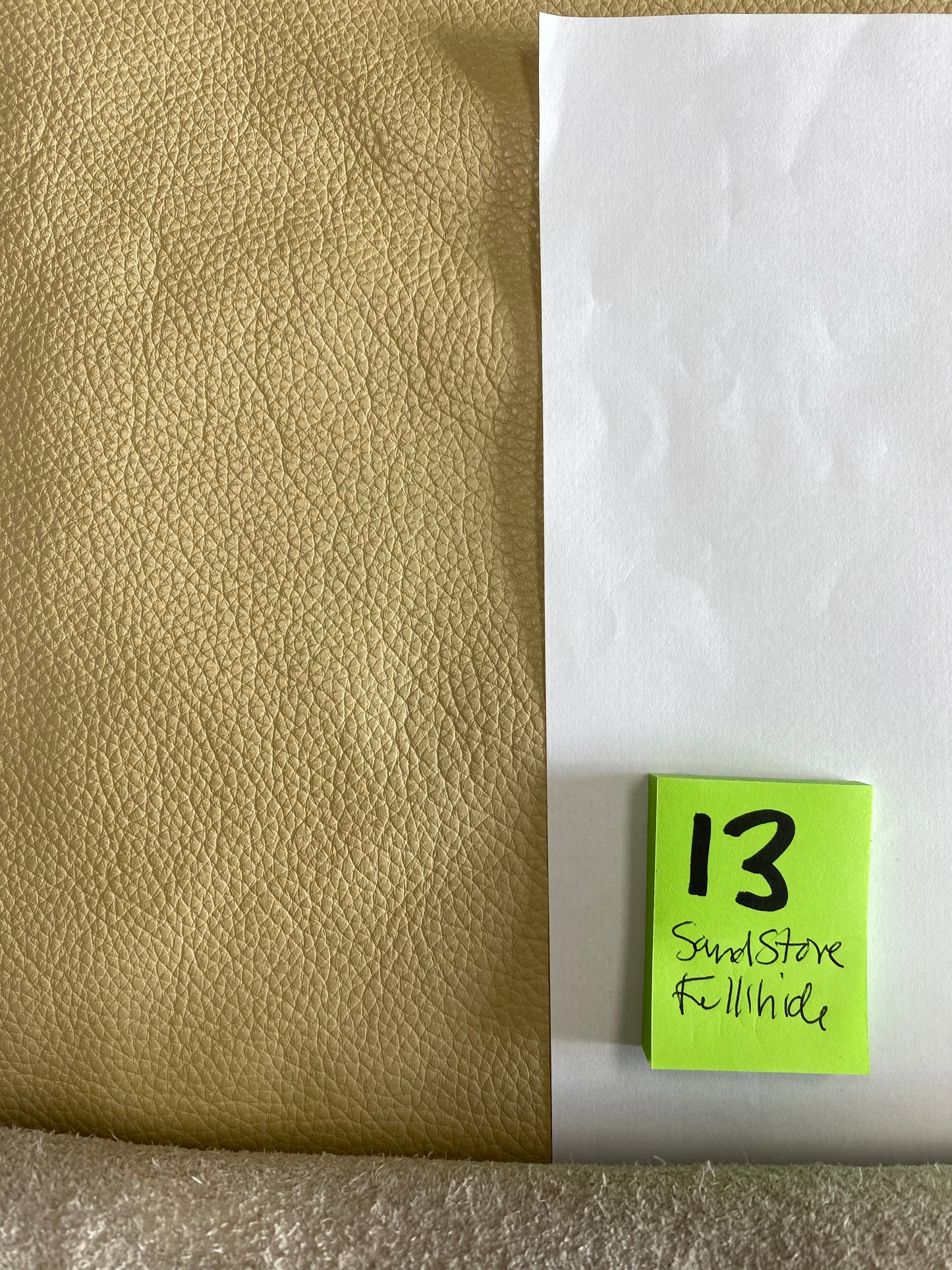 Leather Sandstone whole hide Full hide 1-1.2mm  Leather#13  - USA Shipping Included in Price!