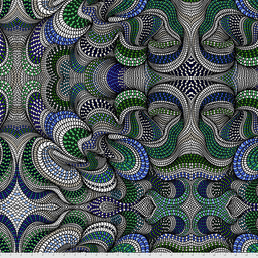 BioGeo2 by Adrienne Leban Sapphire Celebration Cool PWAL012.COOL Cotton Woven Fabric