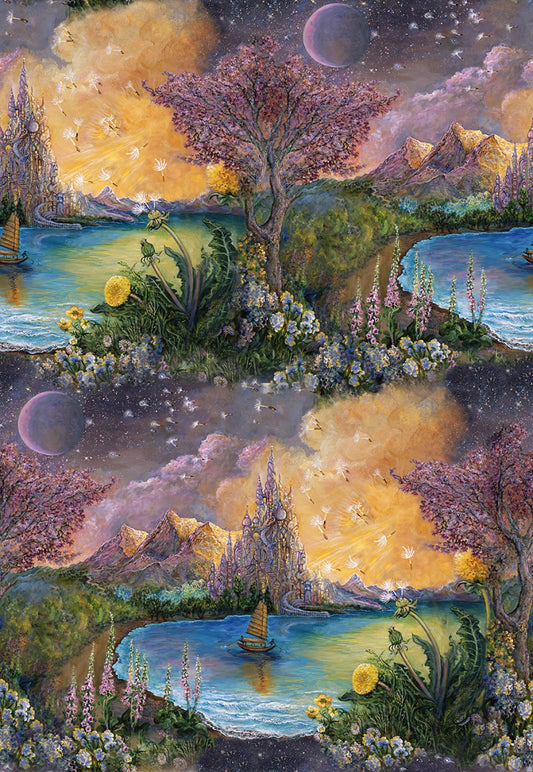 World of Wonder by Josephine Wall Scenic 18684-MLT Cotton Woven Fabric