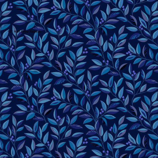 Divine Vines by Color Principle Serpentine Vine Blue  118" Wideback   2935W-77 Cotton Woven Fabric