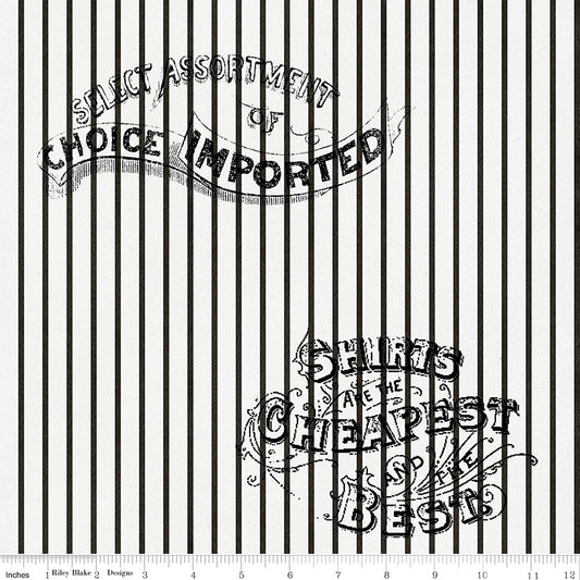 Pumpkin Patch by J. Wecker Frisch Silver Lining Stripe White    C14581-WHITE Cotton Woven Fabric