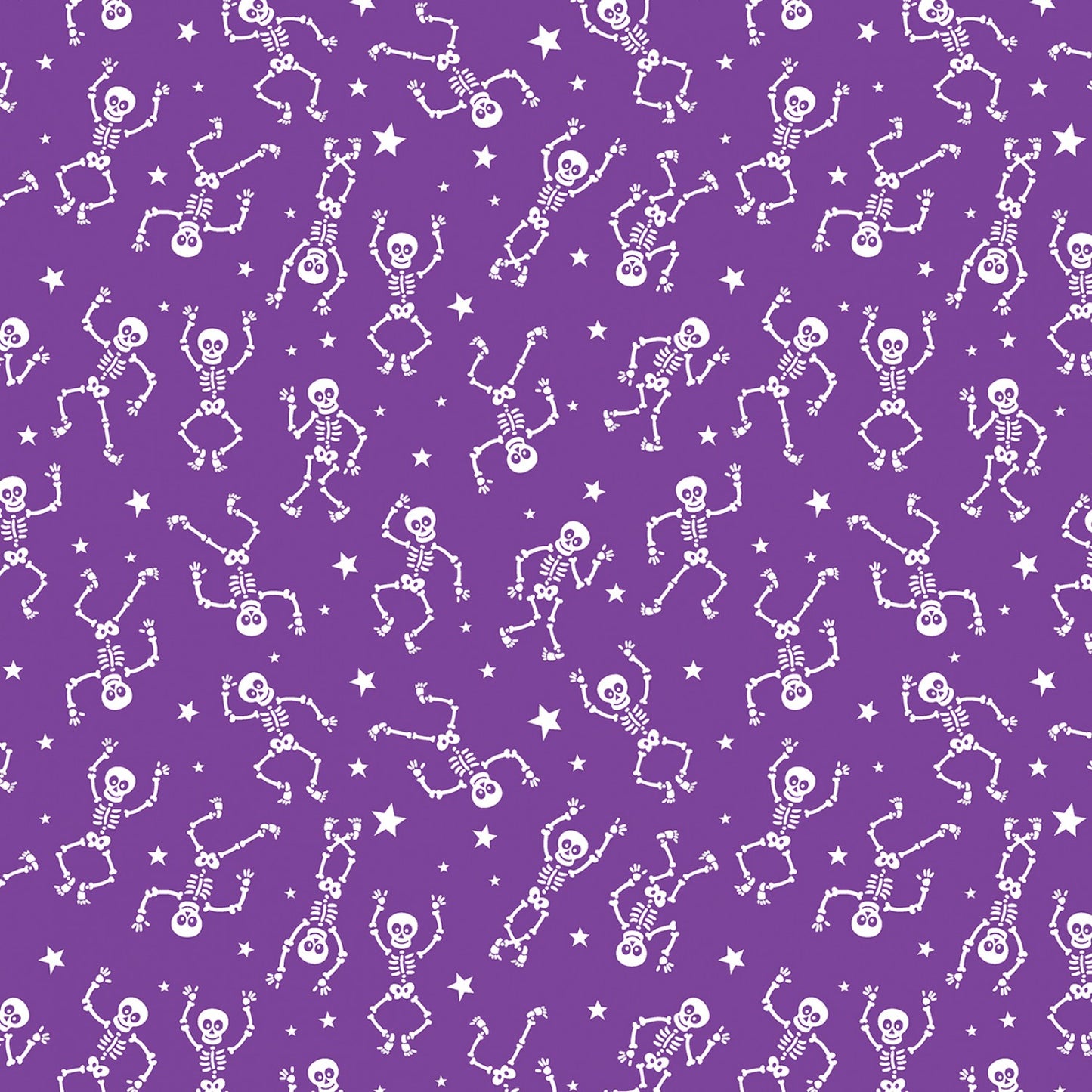 GlowOWeen Glow in the Dark Skeletons Purple    12963GB-66 Cotton Woven Fabric