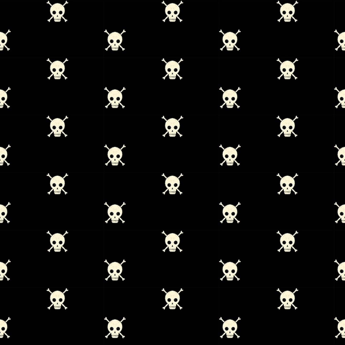 Boo by Faye Guanipa Skull and Bones Black    ST-DFG2458BLACK Cotton Woven Fabric