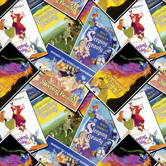 Licensed Disney Character Posters Sleeping Beauty Classic Poster Stack 85102206-01 Cotton Woven Fabric