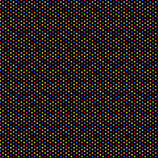 Color Play by Patti Carey Small Multi Dots Black 24912-99 Cotton Woven Fabric