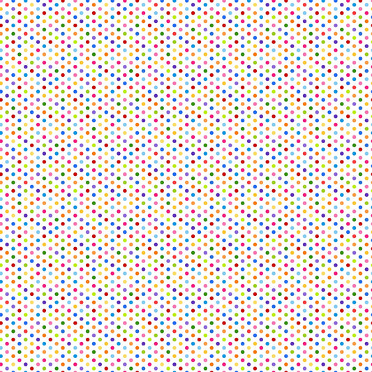 Color Play by Patti Carey Small Multi Dots White    24912-10 Cotton Woven Fabric