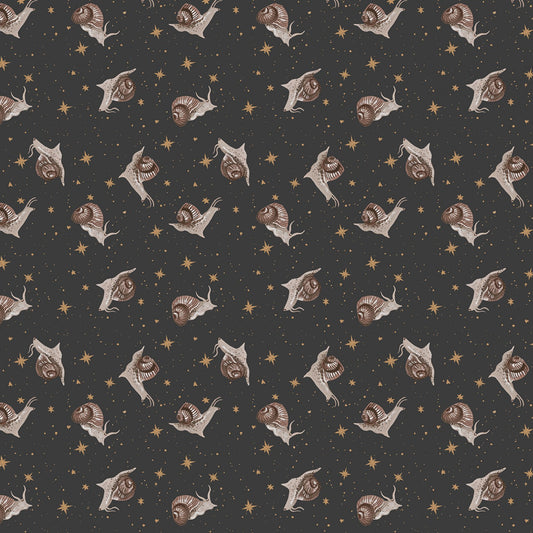 Goblincore by Rae Ritchie Snails Carbon    ST-DRR2541CARBON Cotton Woven Fabric