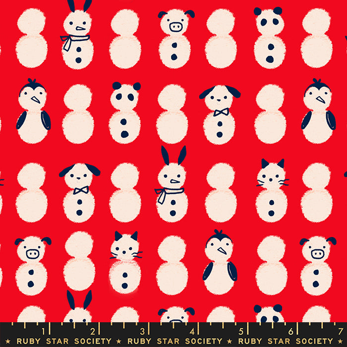 Jolly Darlings by Ruby Star Society Snow Babies Dark Ruby    RS5089-12 Cotton Woven Fabric