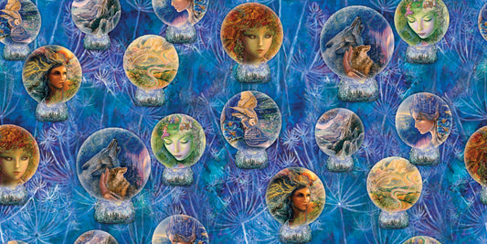 Power Of The Elements Digital by Josephine Wall Snow Globes 19188-MLT-CTN-D Cotton Woven Fabric