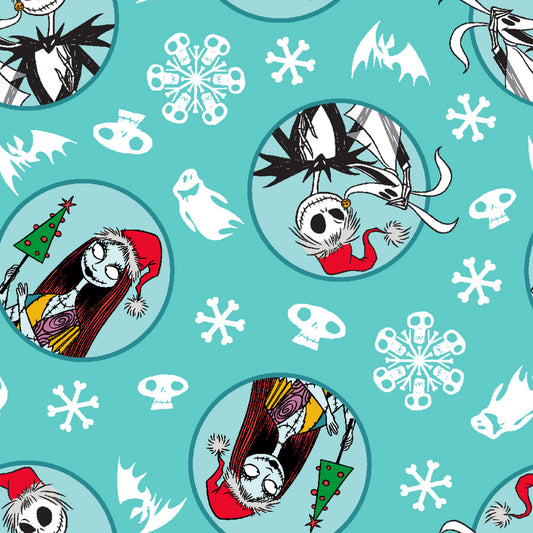 Disney's Licensed Nightmare Before Christmas Snowflake Badge 77953-A620710 Cotton Woven Fabric