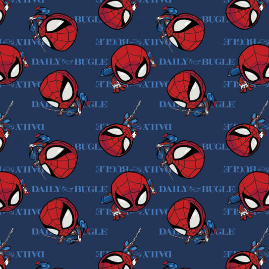 Licensed Spider-Man 4 Spider-Man Daily Navy 13250106-4 Cotton Woven Fabric