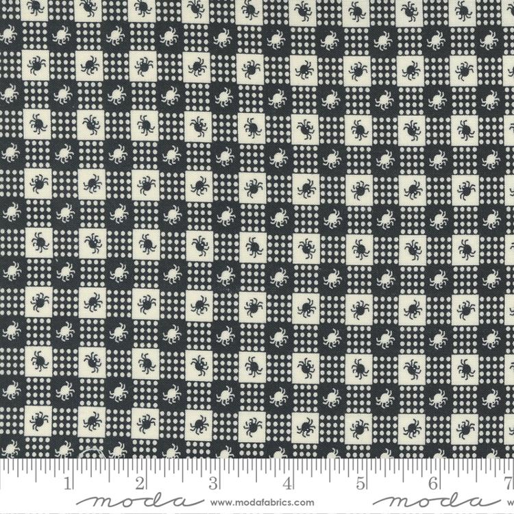 Owl-O-Ween by Urban Chiks Spider Gingham Midnight    31194-17 Cotton Woven Fabric