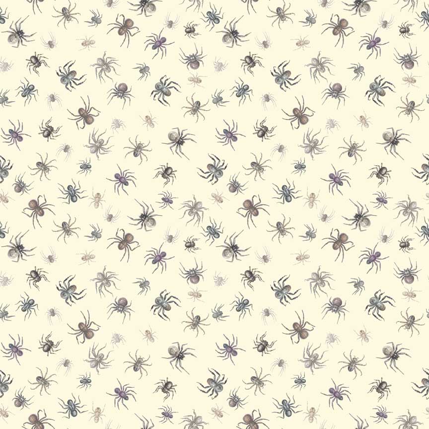 New Arrival: Creepsville by Morris Creative Group Spider Toss Light Green    30207E Cotton Woven Fabric