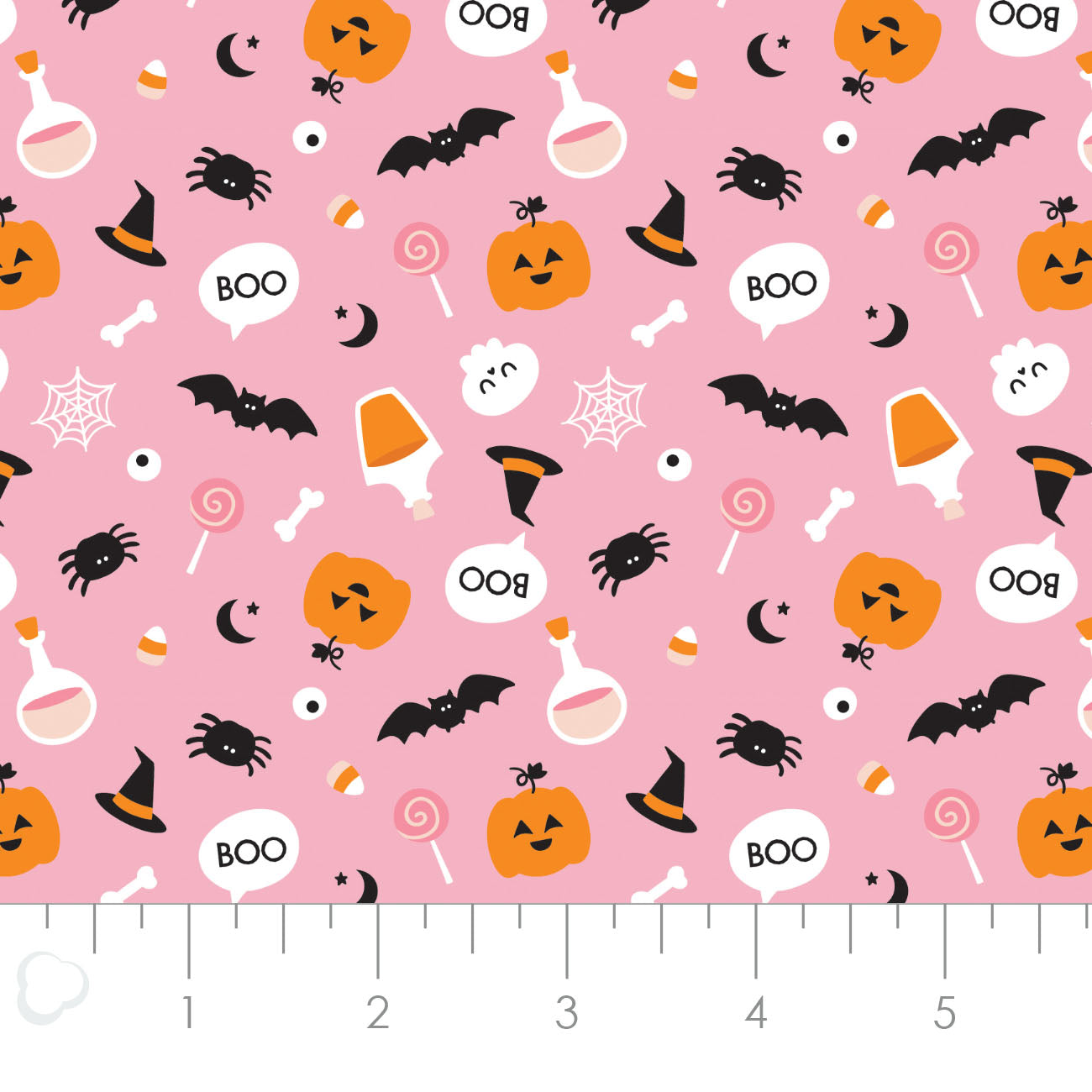 Hey Boo Spooky Season Pink 21211002-02 Cotton Woven Fabric