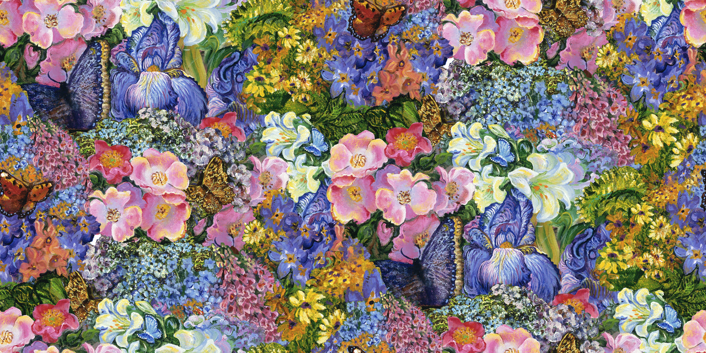 Power Of The Elements Digital by Josephine Wall Spring Floral    19187-MLT-CTN-D Cotton Woven Fabric