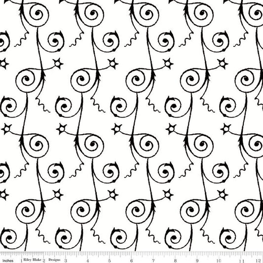 Queen of We'en by J. Wecker Frisch Starry Night White    C13169-WHITE Cotton Woven Fabric