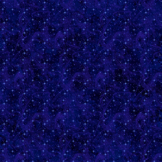 Night Vision Digital by Simon Jaiduk Starry Sky Indigo    DP25095-49 Cotton Woven Fabric