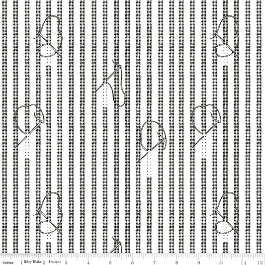 Sew Journal by J. Wecker Frisch Stitches White    C13885-WHITE Cotton Woven Fabric