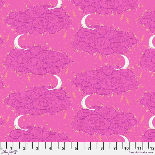 Nightshade DeJa Vu by Tula Pink Storm Clouds Oleander    PWTP208.OLEANDER Cotton Woven Fabric