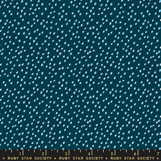 Strawberry Friends by Kimberly Kight of Ruby Star Society Strawberry Seeds Dark Teal      RS3042-17 Cotton Woven Fabric