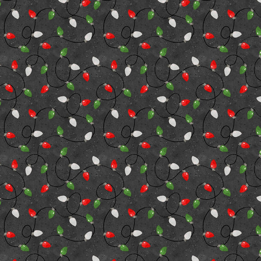 Baby, It's Gnomes Outside by Susan Winget String Lights Black    39806-913 Cotton Woven Fabric