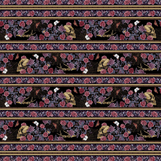 Bones Collection by Melissa Wang Stripe Black 7120-99 Cotton Woven Fabric