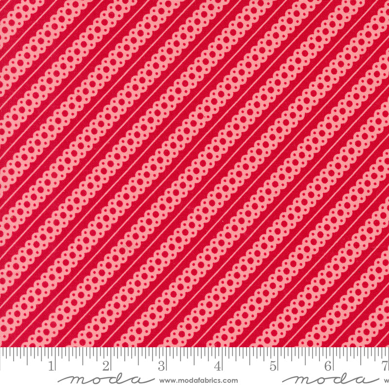 Kitty Christmas by Urban Chiks Stripe Stripes Berry    31205.12 Cotton Woven Fabric