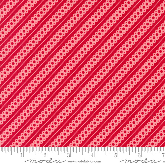 PREORDER ITEM - EXPECTED MAY 2024: Kitty Christmas by Urban Chiks Stripe Stripes Berry    31205.12 Cotton Woven Fabric