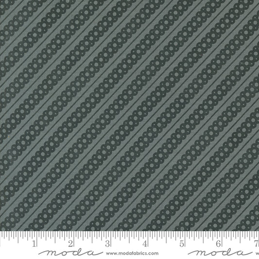 PREORDER ITEM - EXPECTED MAY 2024: Kitty Christmas by Urban Chiks Stripe Stripes Coal    31205.18 Cotton Woven Fabric